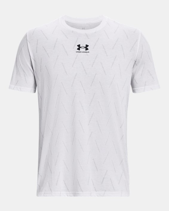 Men's UA Elevated Core Printed Short Sleeve in White image number 5